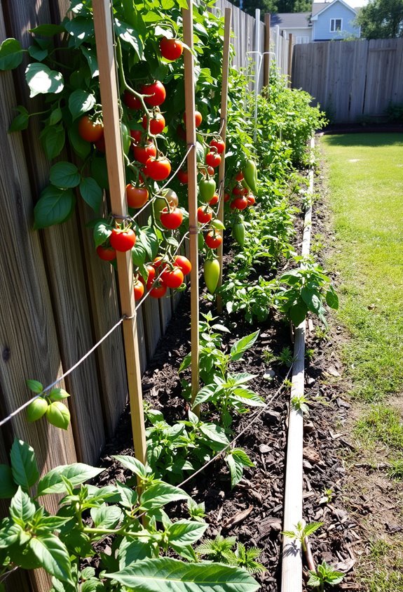 fence edge vegetable garden