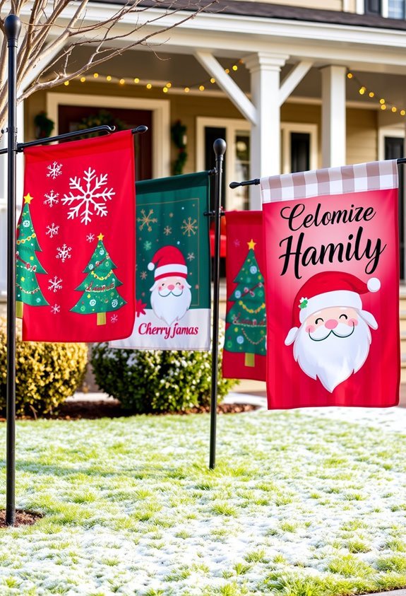 festive customizable holiday flags