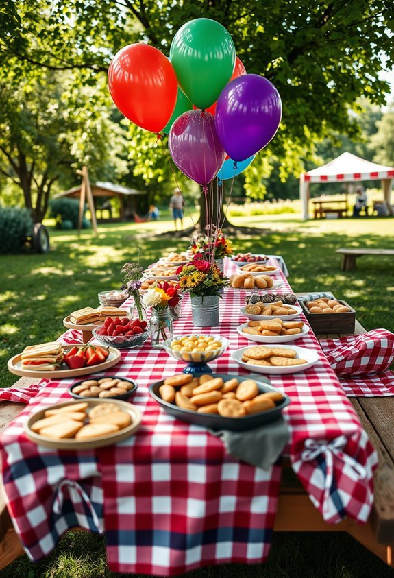 festive outdoor dining setup