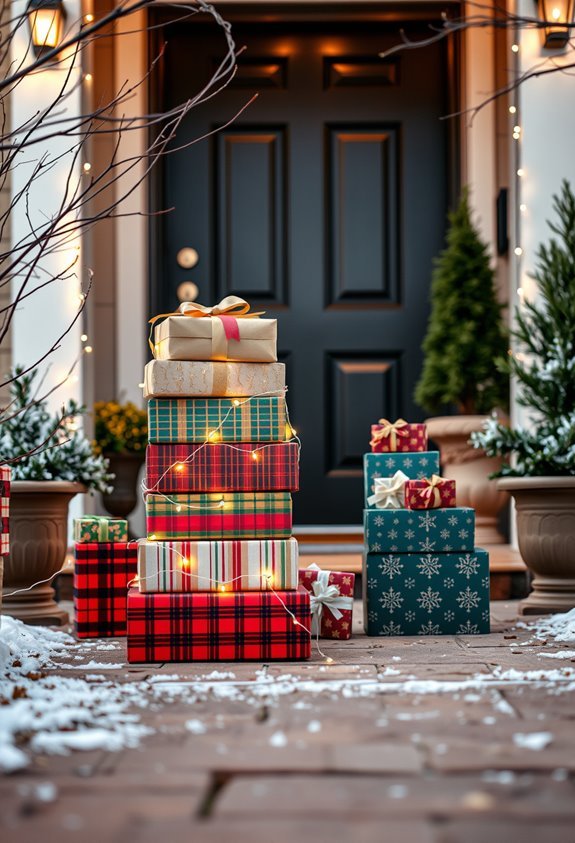 festive recycled gift display