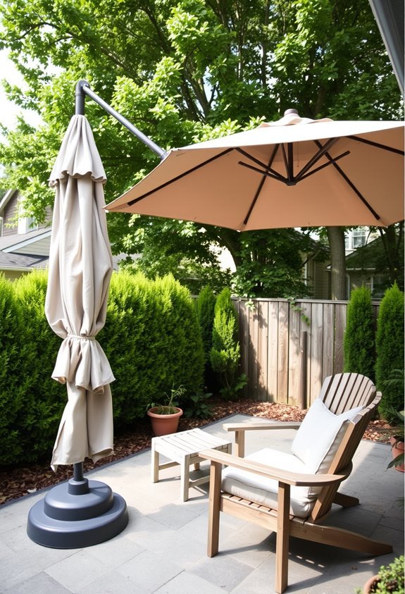 flexible privacy with umbrellas