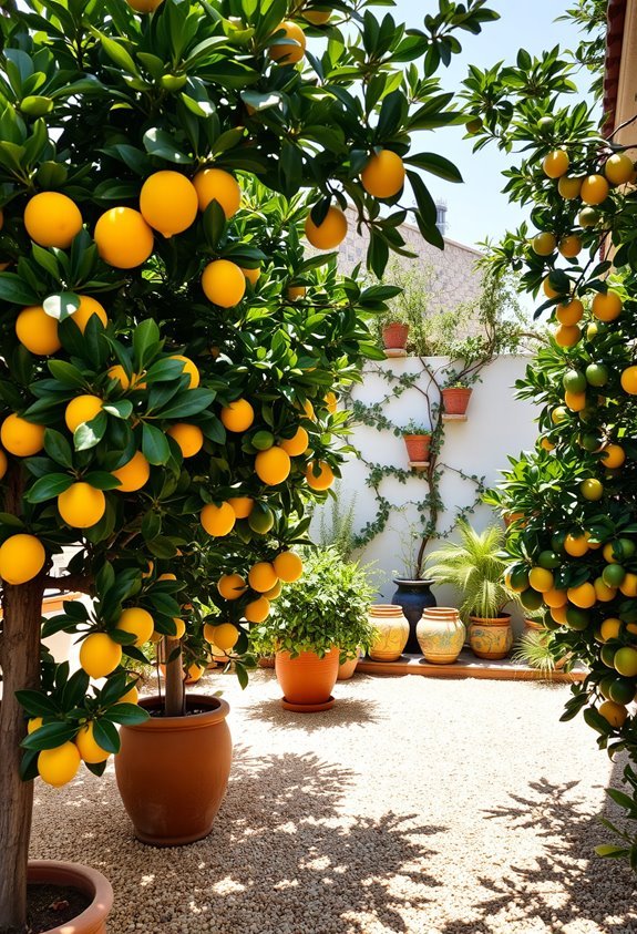 fragrant citrus trees thrive