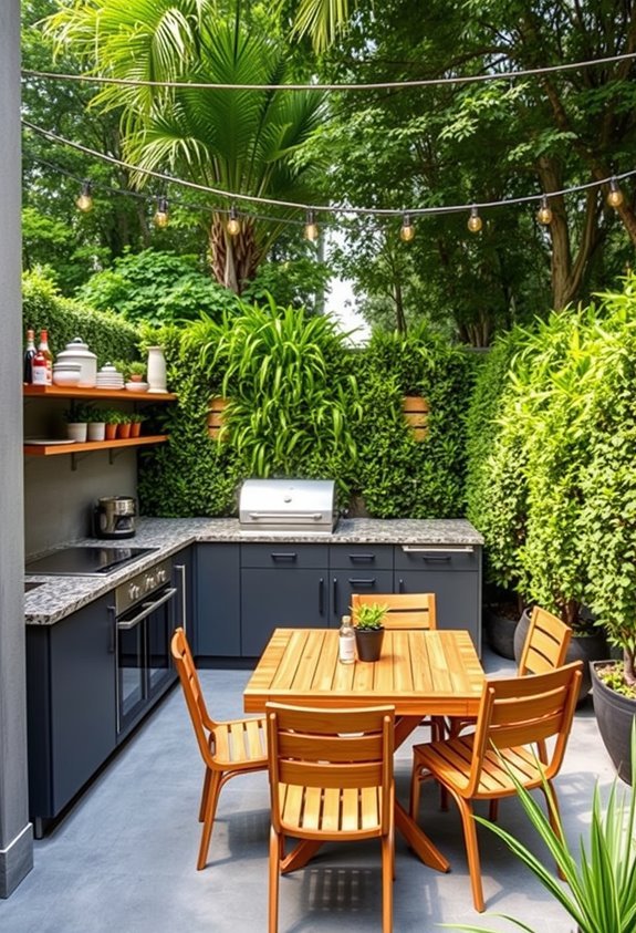functional corner outdoor kitchens