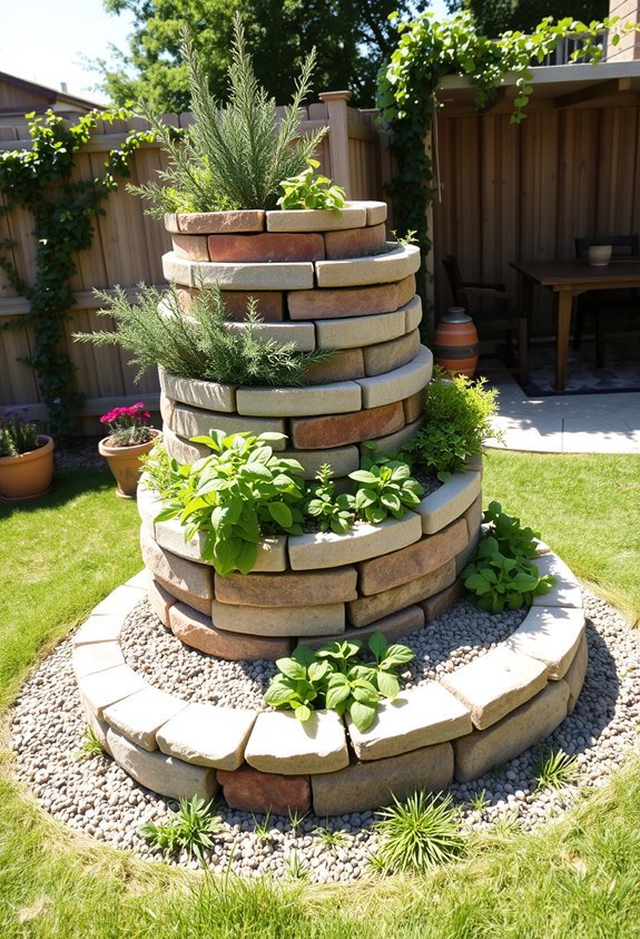 herb spiral garden design
