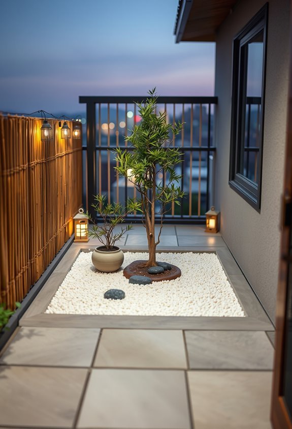 japanese minimalist balcony retreat