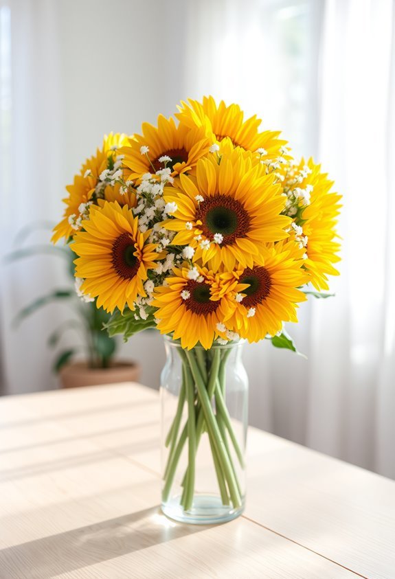 joyful floral combination arrangement