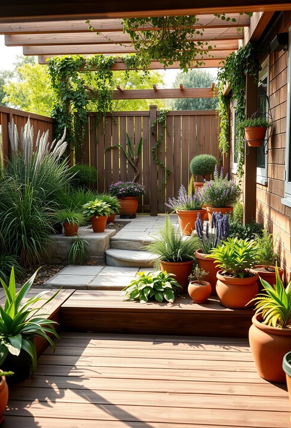 layered garden landscape design