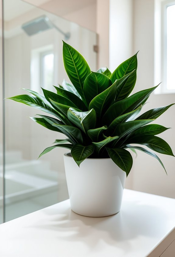 low light low maintenance bathroom plant