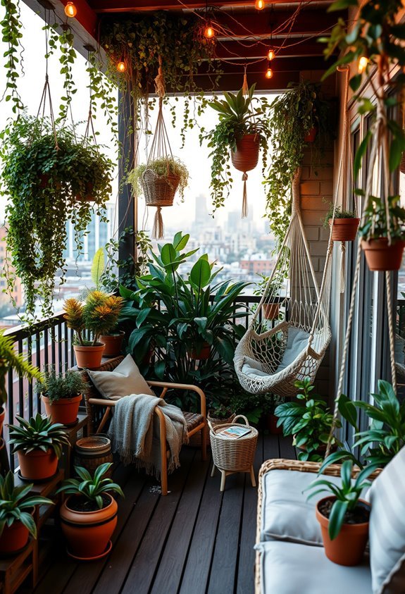 lush balcony urban oasis