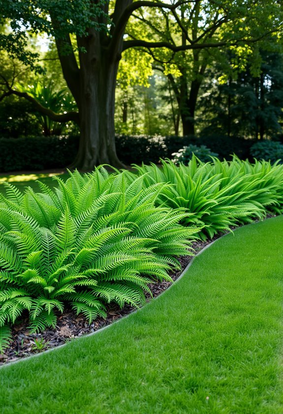 lush low light fern borders