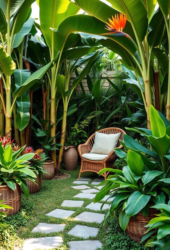 lush tropical corner retreat