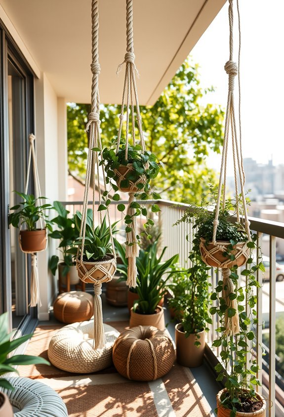 macrame planters enhance aesthetics