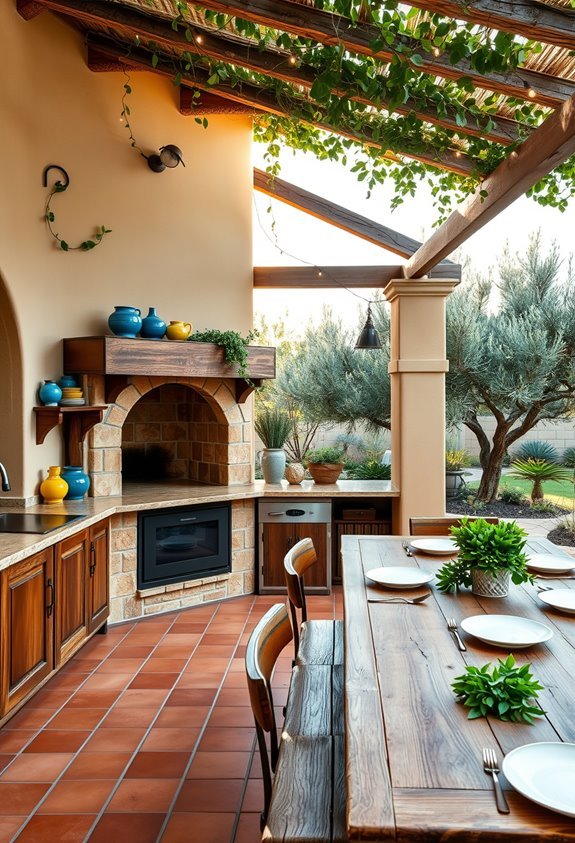 mediterranean inspired outdoor cooking