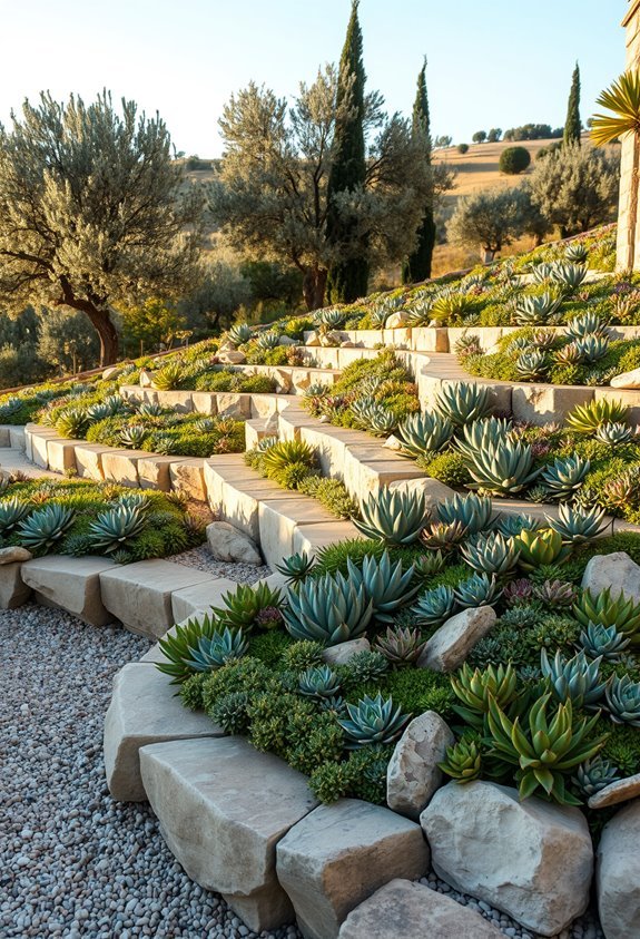 mediterranean stone terrace elegance