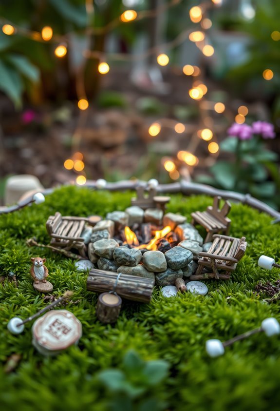 miniature fire pit gathering