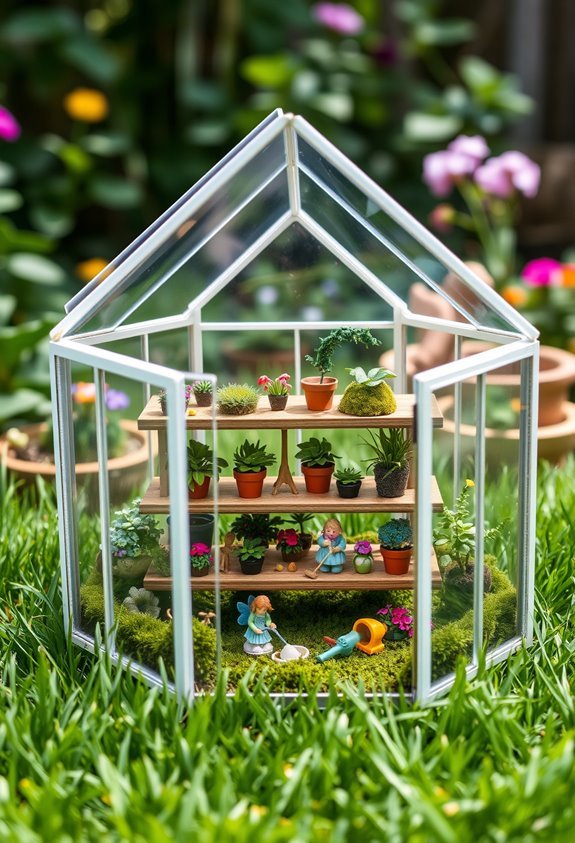 miniature greenhouse for fairies