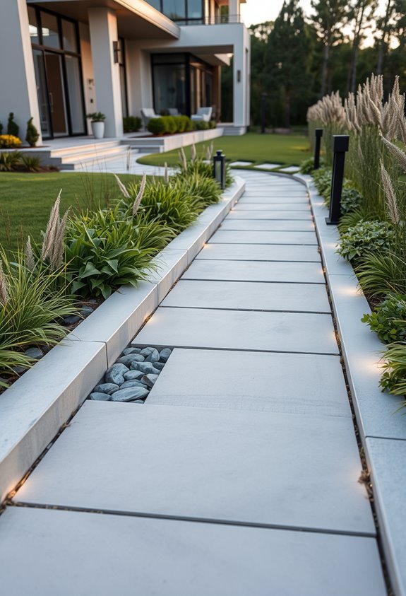 modern landscaped pathway designs