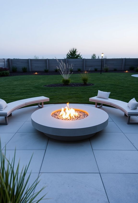 modern minimalist fire pit