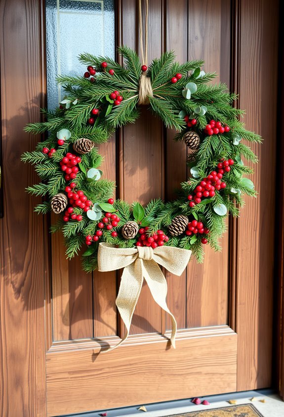 natural elements christmas wreath