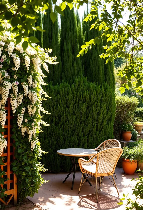 natural privacy with foliage