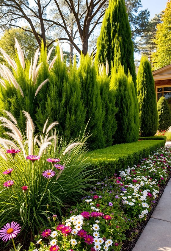 natural privacy with plants