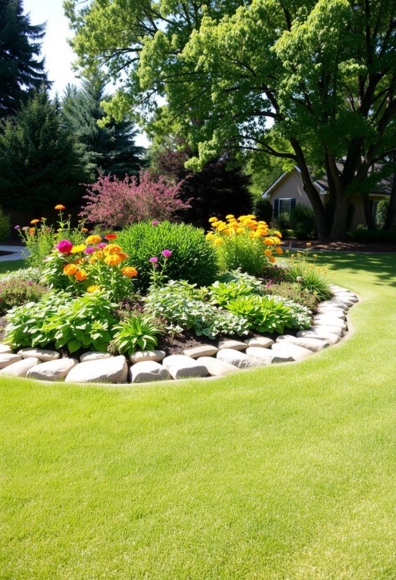 natural stone garden borders