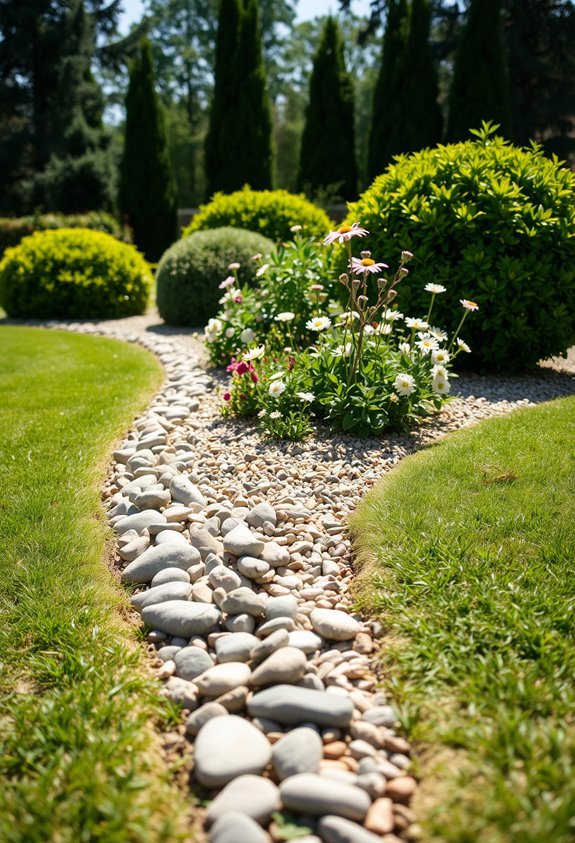 natural textured garden borders