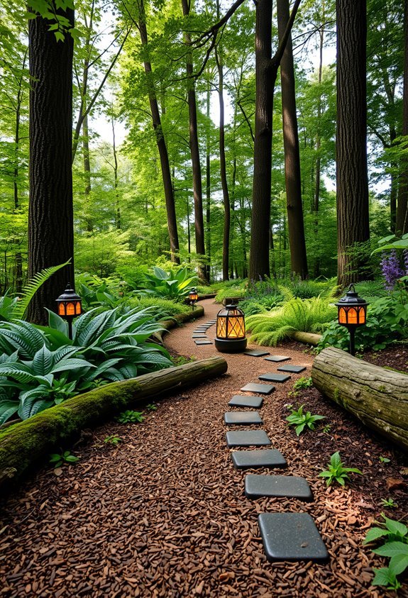 natural woodland garden pathways