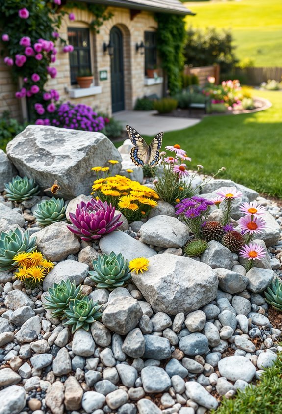 naturalistic succulent rock gardens