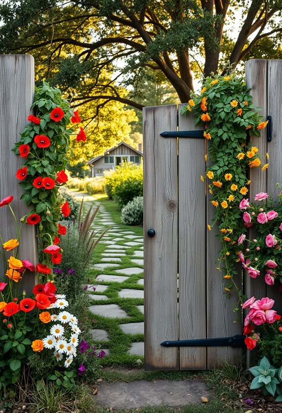nostalgic rustic garden entrance