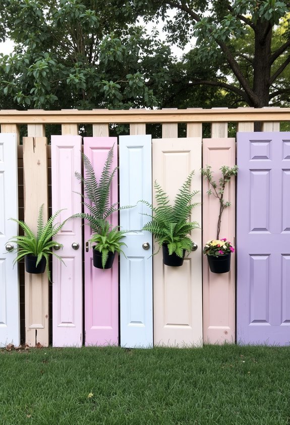old doors privacy fence