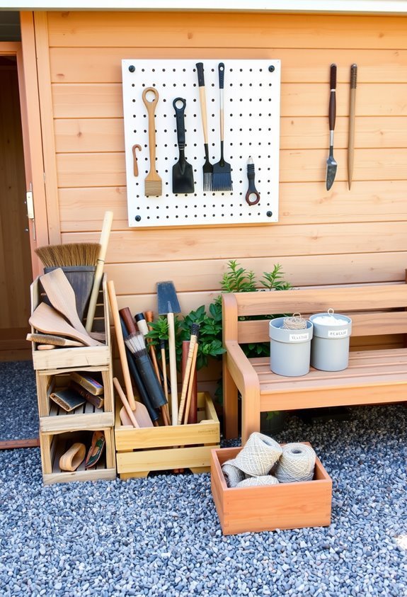 organized zen garden storage
