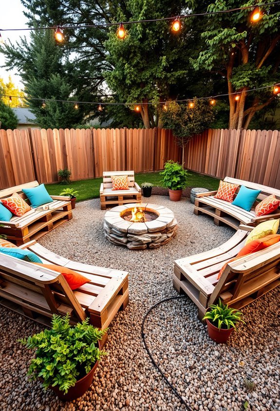 pallet seating fire pit
