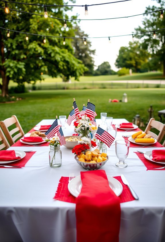 patriotic backyard picnic celebration