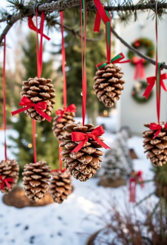 pine cone birdfeeders tutorial