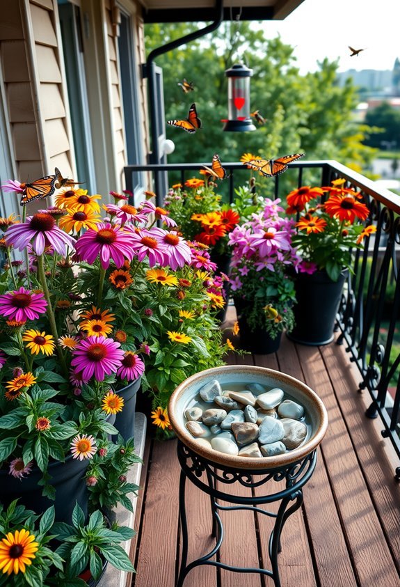 pollinator friendly balcony garden