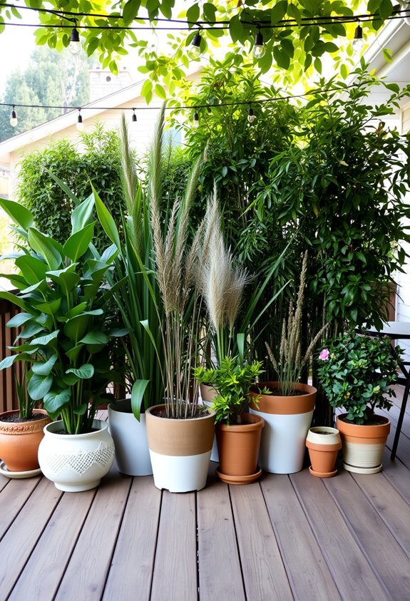 portable privacy with plants