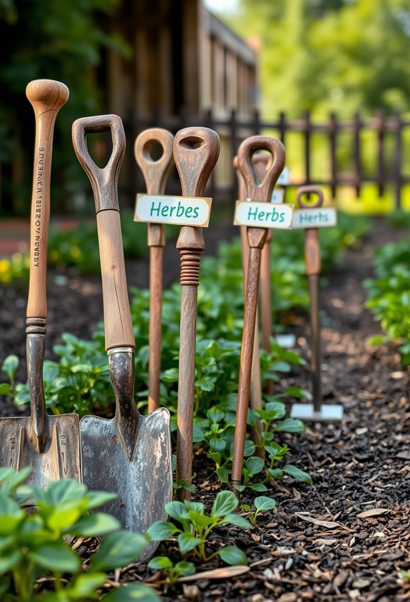 repurposed vintage garden markers