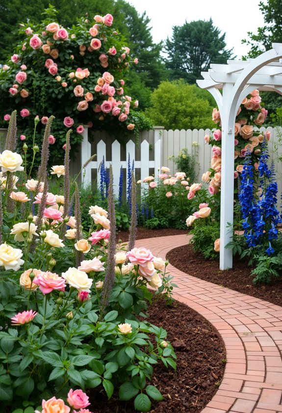 romantic rose corner garden