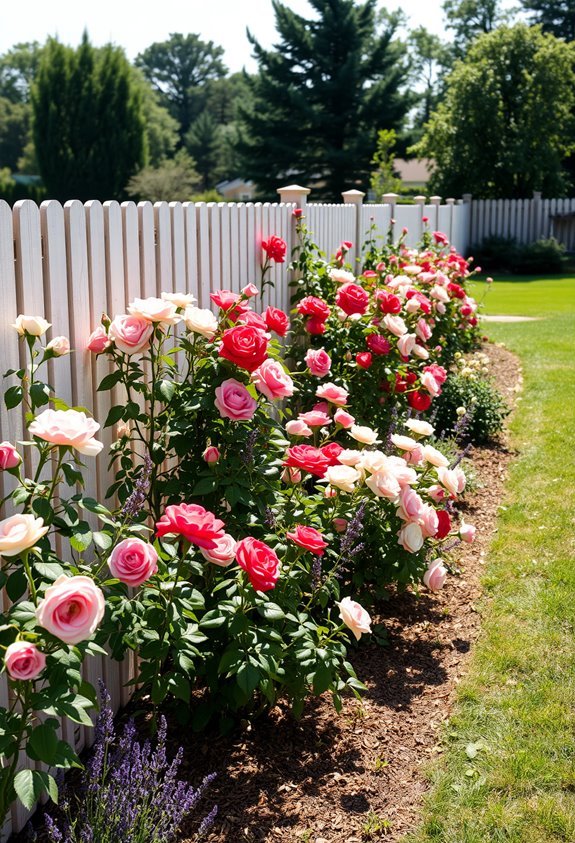 romantic rose garden fence