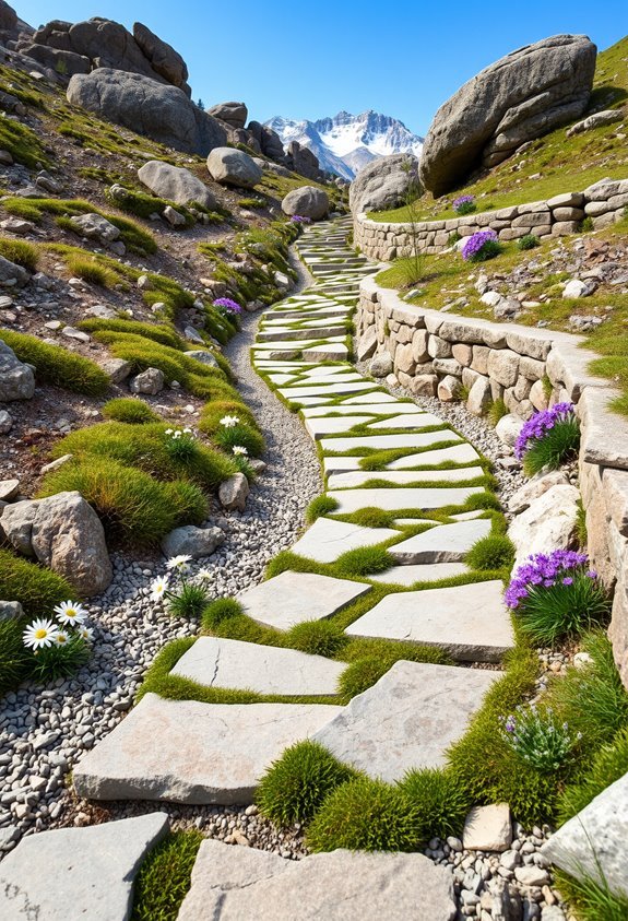 rugged beauty through terraced pathways