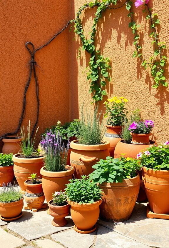 rustic mediterranean garden charm