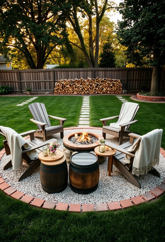 rustic organized backyard retreat