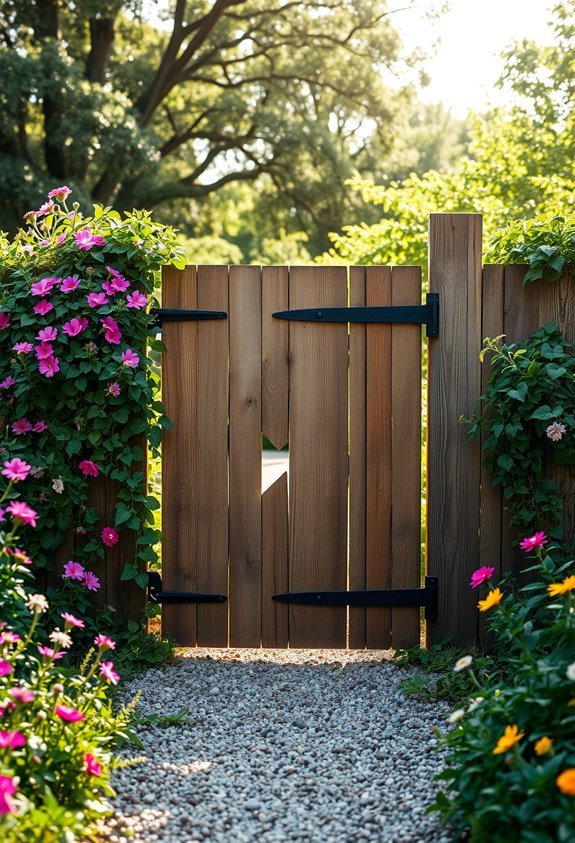 rustic reclaimed wood gate