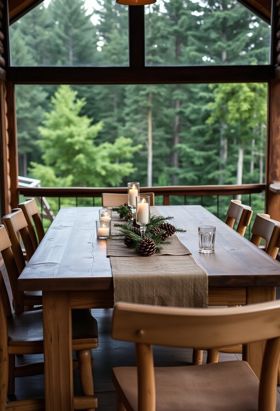 rustic woodland dining experience