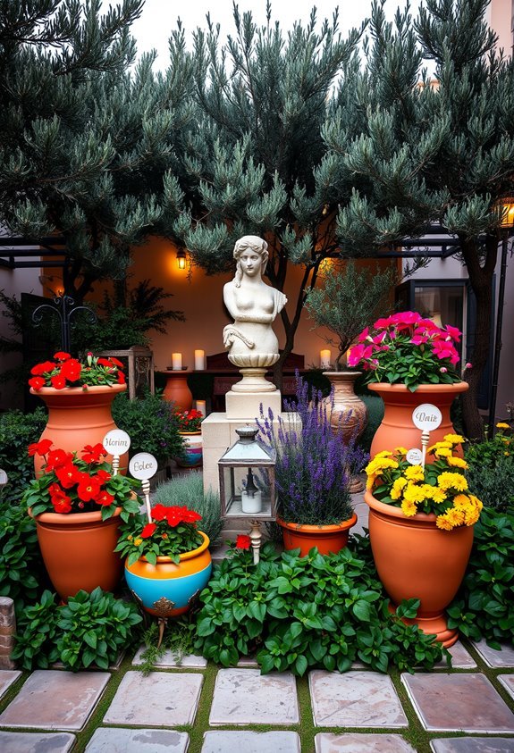 sculptures enhance garden aesthetics