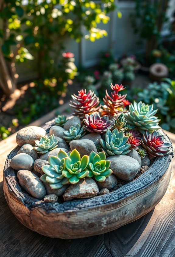 seasonal succulent garden displays