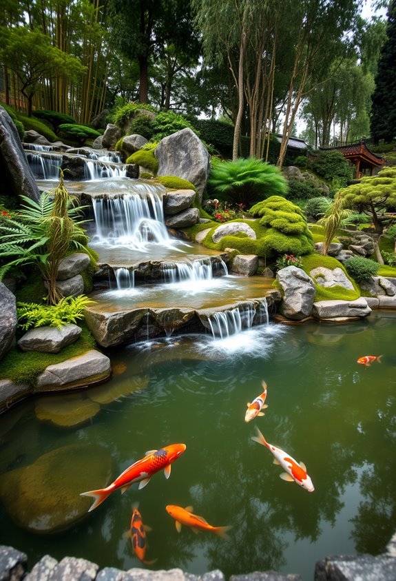 serene flowing water features