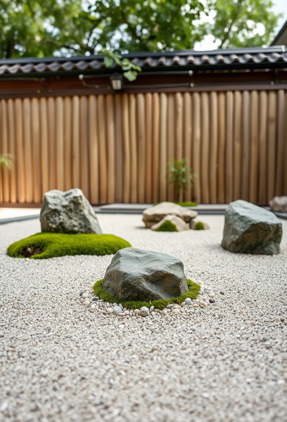 serene minimalist rock gardens