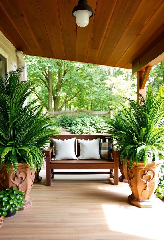 shady porch garden sanctuary